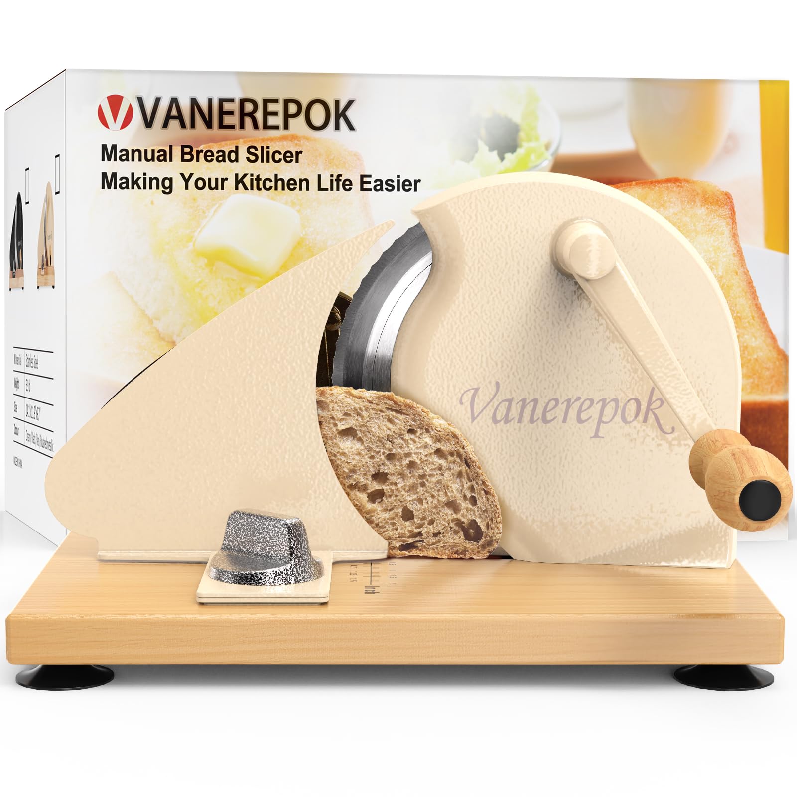Manual Bread Slicer for Homemade Sourdough Bread