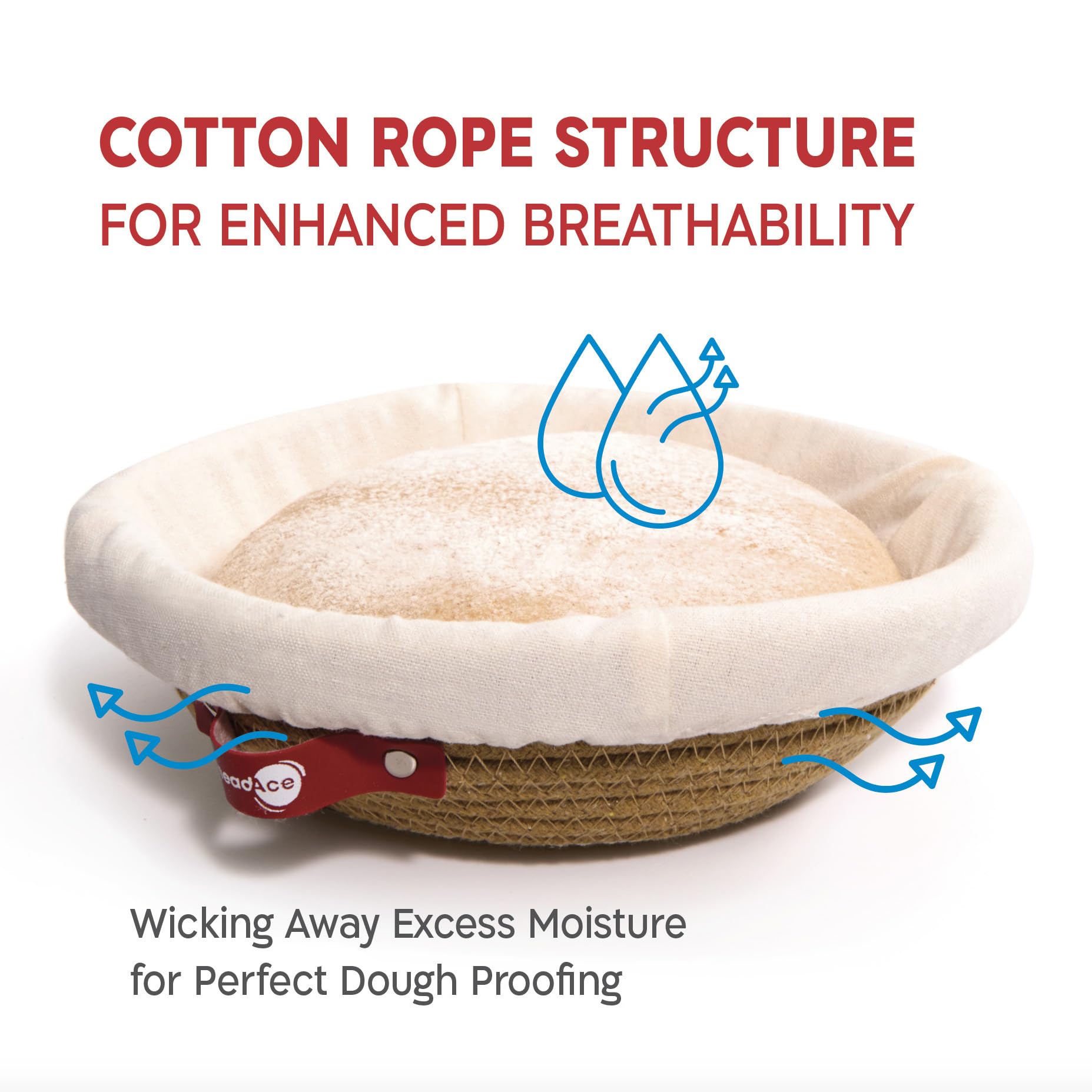 Cotton Rope Banneton Bread Proofing Basket Set