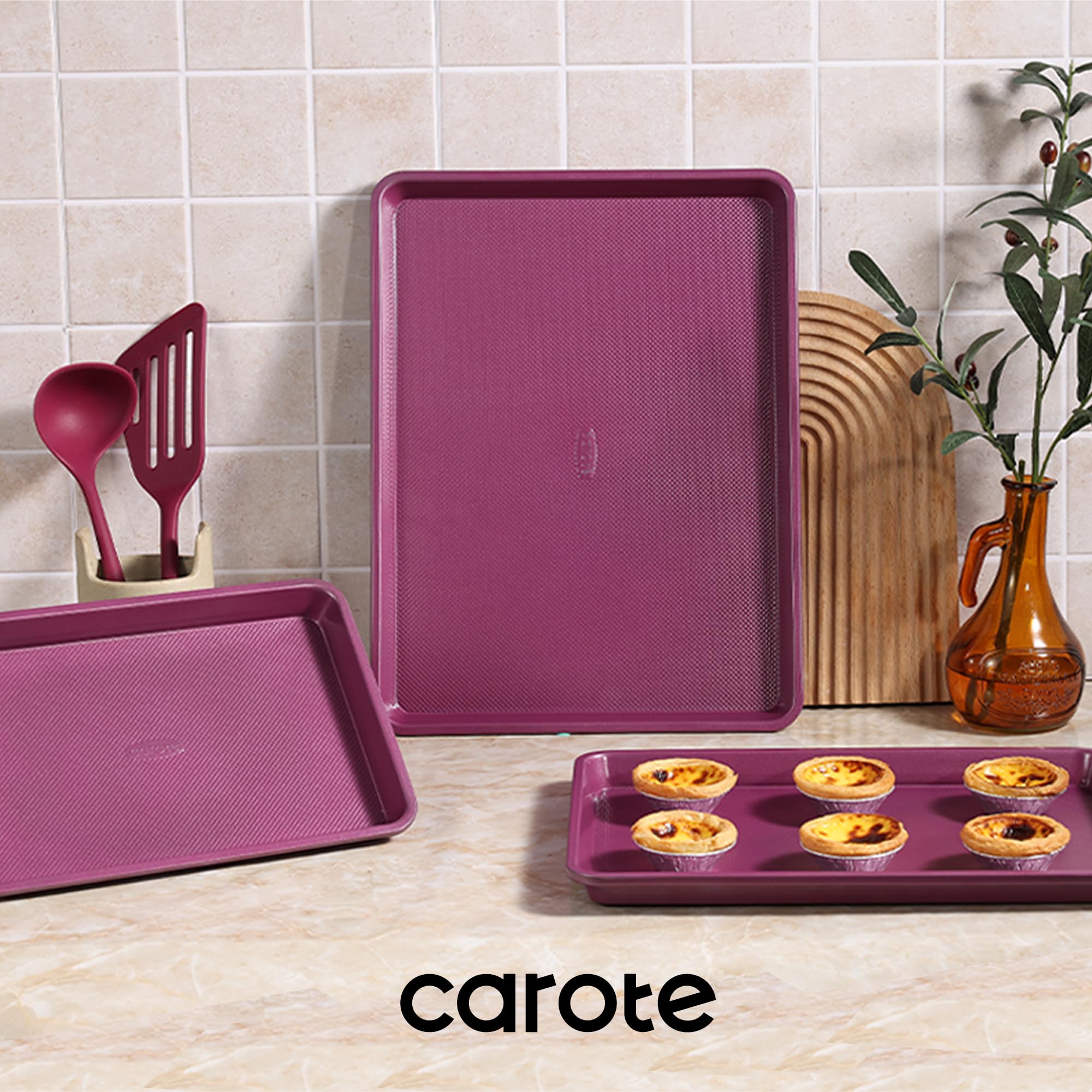 CAROTE 3-Piece Baking Pan Set