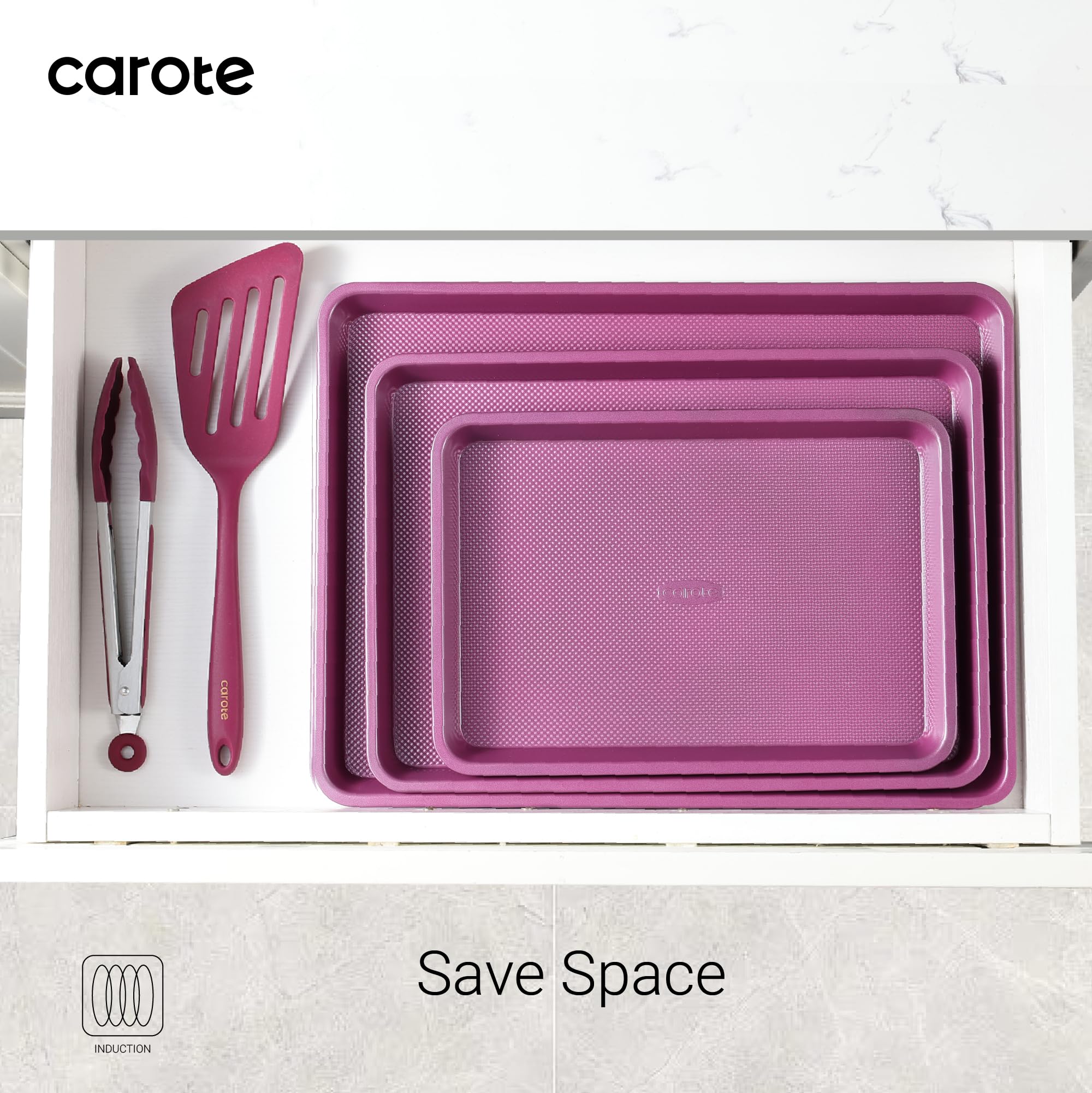 CAROTE 3-Piece Baking Pan Set