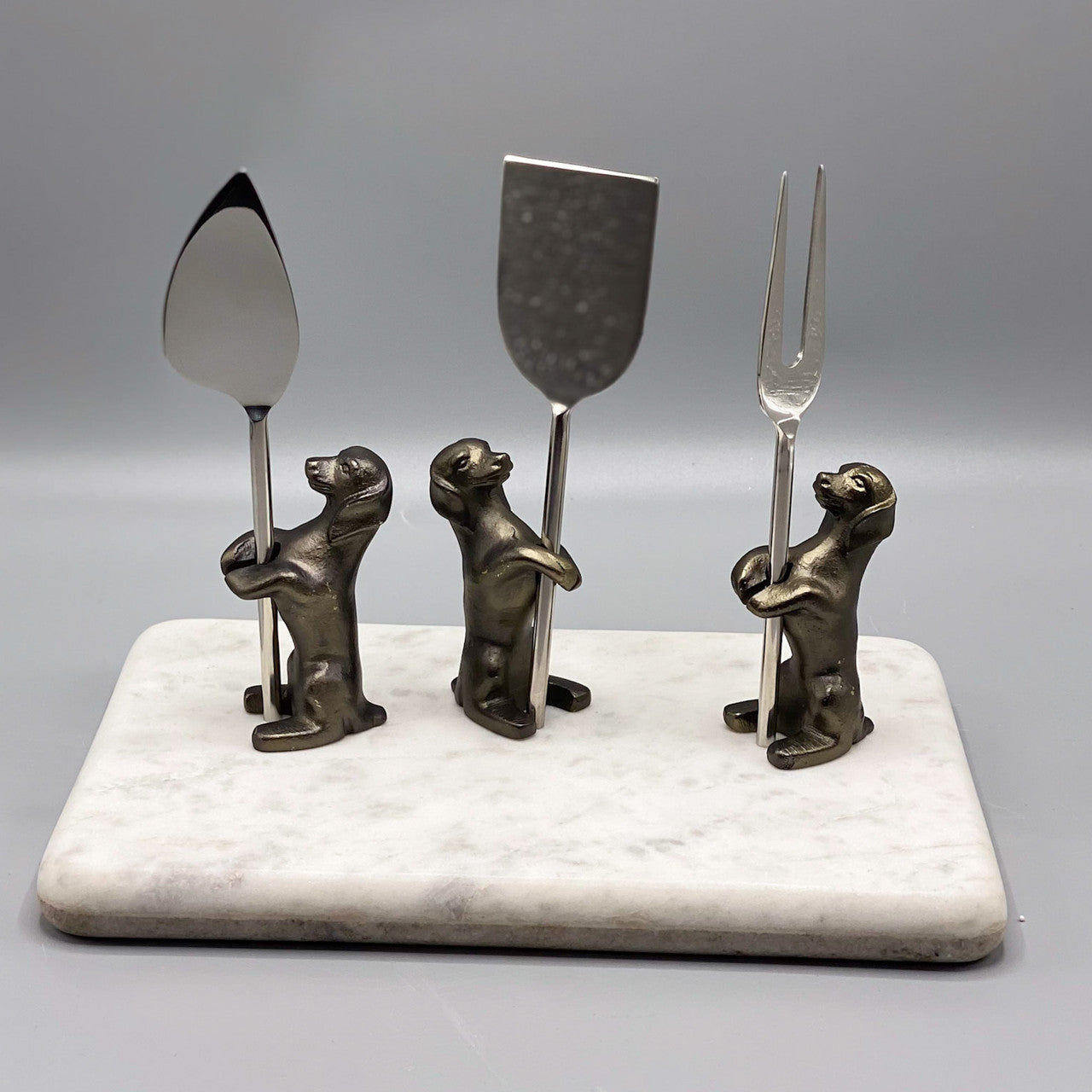 Aluminum Dog Cheese Knife Set | Set of 3