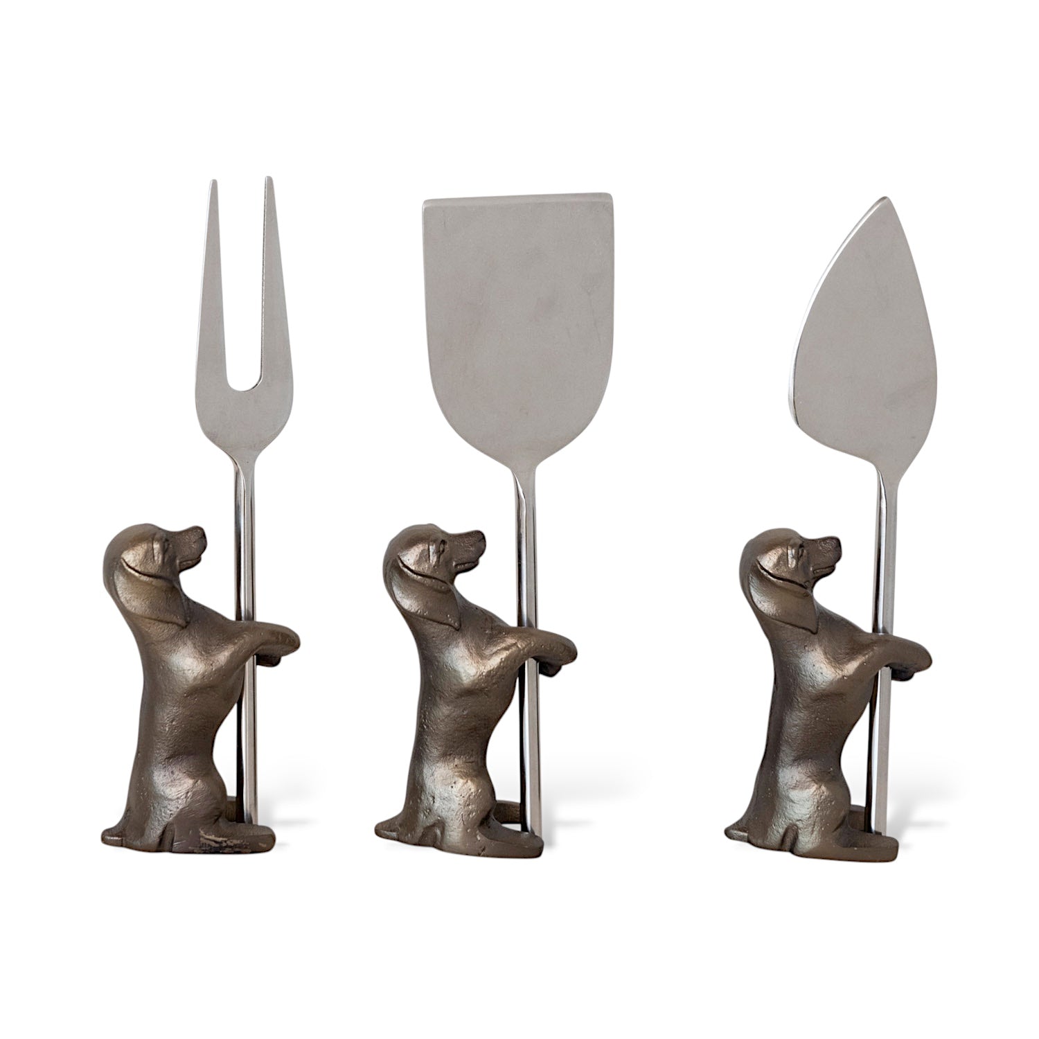 Aluminum Dog Cheese Knife Set | Set of 3