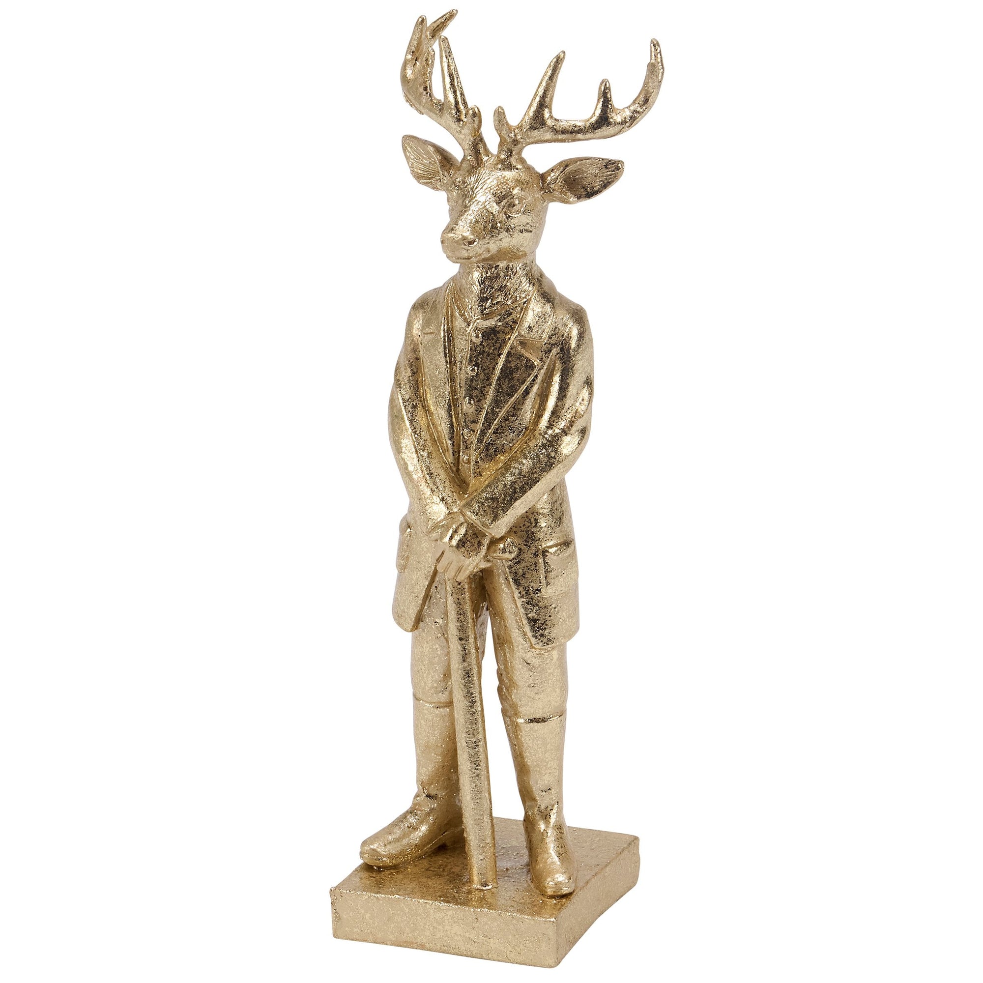 Distinguished Gold Deer Resin Figurine