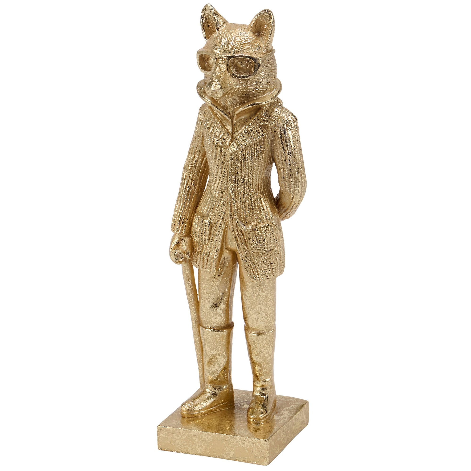 Distinguished Gold Fox Resin Figurine