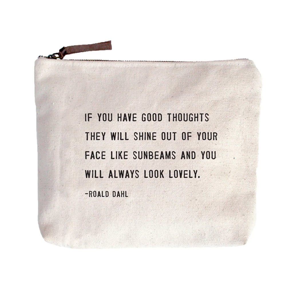 Always Look Lovely (Ronald Dahl Quote) Canvas Zip Bag